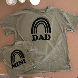 Dad and mini matching set shirts